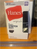 New Hanes men’s 3 pack stretch briefs size 2XL