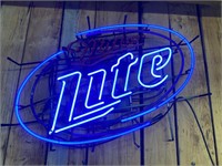 Miller Lite Neon Sign (Partially Works. see notes)