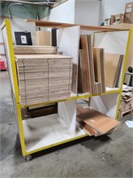 60x30 Rolling Cart with Wood Cabinet Pieces