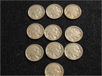 approx (10) Buffalo Nickels