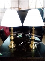 Set a of Brass Style Lamps Measure 30" Height