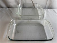 2 Glass Baking Pans