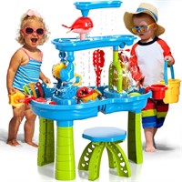Sand and Water Table Toy for Kids  3 Tier  Outdoor