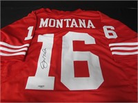 Joe Montana signed football jersey COA
