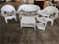 Wicker Chair, Table, Shelf, Loveseat