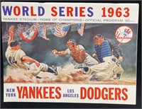 1963 Yankees vs Dodgers World Series Program