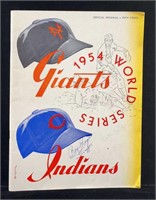 1954 Giants vs Indians World Series Program