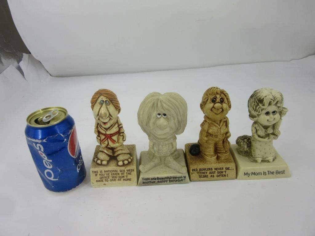 4 statues vintages années 70 , Russ Berry & Co