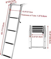 skyehomo 4 Step Boat Ladder Stainless Steel