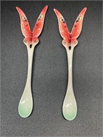 2 franz butterfly spoons