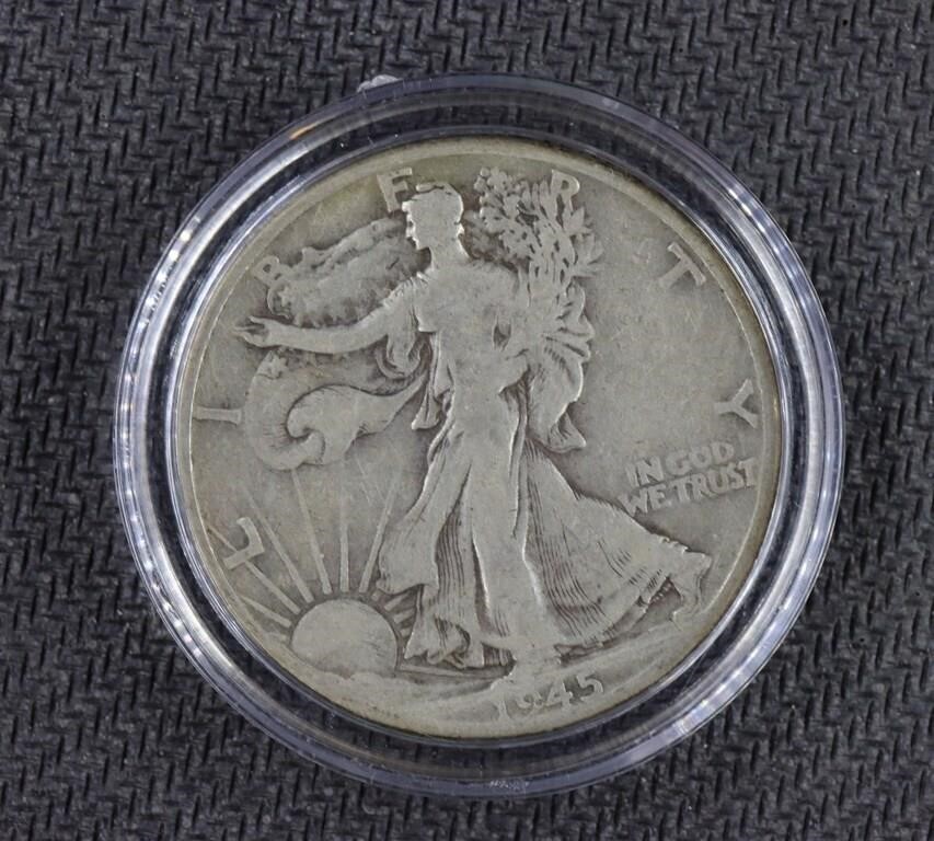 1945 D Walking Liberty Half Dollar