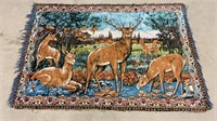 Deer scene rug. Measures 65x45 inches