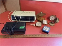 Lot of clocks & clock radios