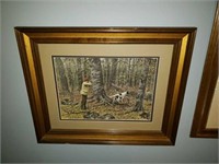 Nice Vintage Hunting Pointer Dog Framed Print
