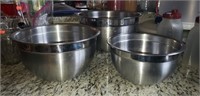 Set of 3 heavy stainless steel bowls made in