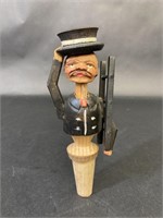 Anri Wood Carved Motion Chimney Sweep Wine Cork