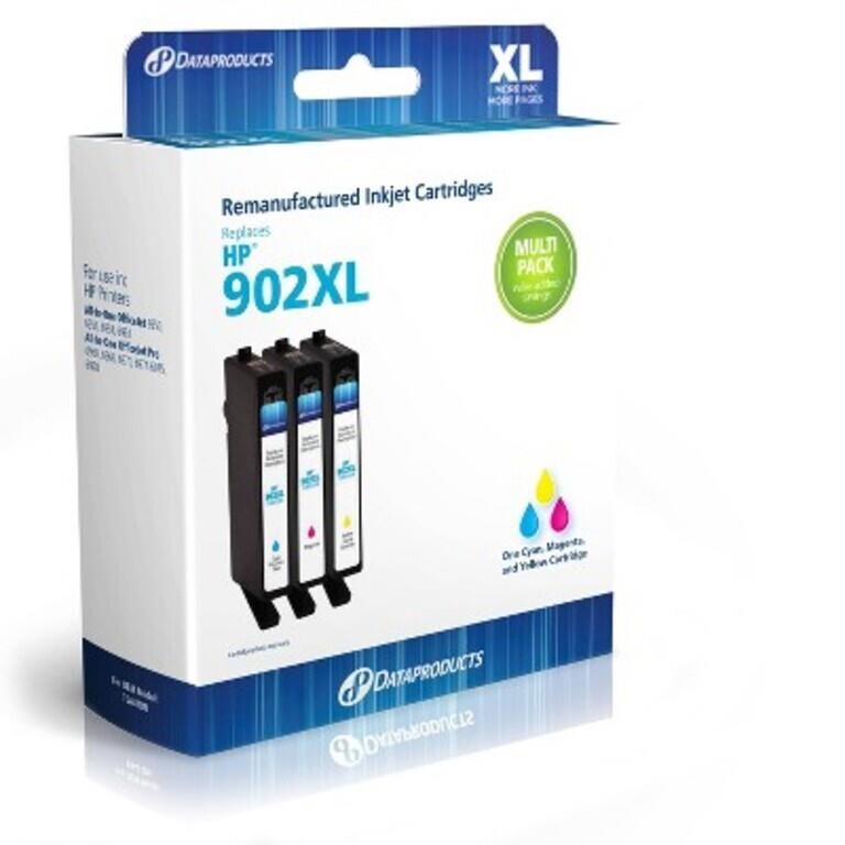 Cyan/Mag/Yel 3pk Ink Cartridges HP 902XL