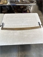 Vintage 2-man crosscut saw, 66 inches long