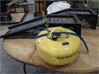 5 gallon portable air tank and two car ramps