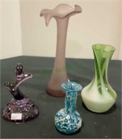 Nice eclectic lot includes three vases and a