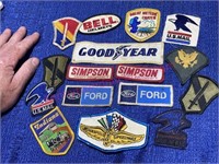 Vtg patches lot (Ford, IMS, Mail, GoodYear, etc)