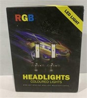 RGB LED Bluetooth Headlight Bulbs - NEW