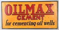 OILMAX CEMENT EMBOSSED TIN SIGN