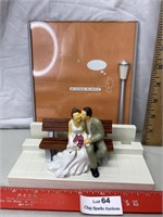 Precious Memory Just Married Statue and Backdrop