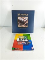 (2) Scrabble Deluxe Edition & Blokus