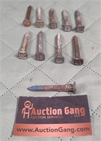 Vintage Numbered Railroad Nails