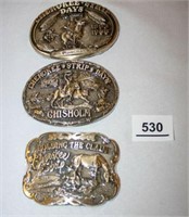 Cherokee Strip Belt Buckles (3)