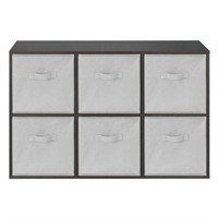 New RELAXED LIVING 6-CUBE ORGANIZER IN ESPRESSO