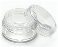 132-1418 50 New Clear, 5 Gram Plastic Pot Jars