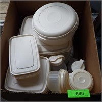 HUGE BOX OF RUBBERMAIN STORAGE CONTAINERS