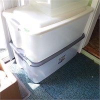 2 STORAGE CONTAINERS (LIDS NEEDS CLEANED)