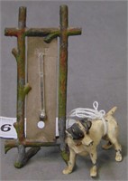 Vienna Bronze. Figural Thermometer. Dog.