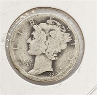 1920 United States Silver 10-Cent Dime Coin