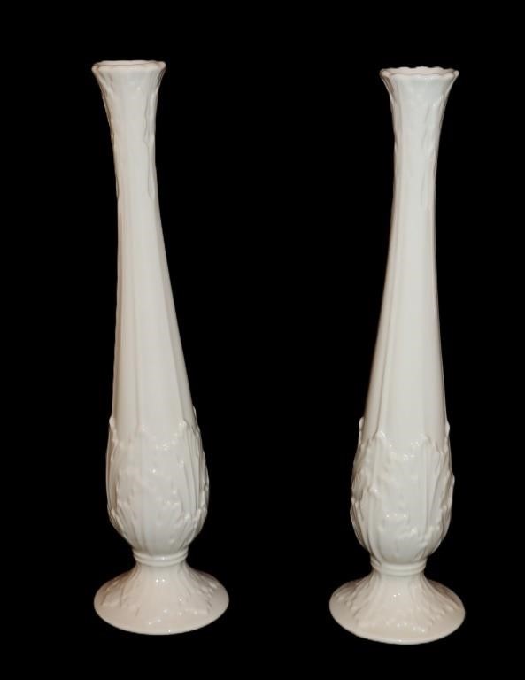 pair Lenox 11" bud vases