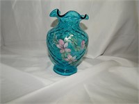 Vintage Fenton Hand Painted Art Glass Vase