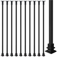 DOMART Wrought Iron Balusters-Straight Bar,Pack of