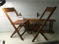 Wood Folding Chairs (4)