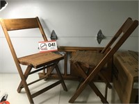 Wood Folding Chairs (5)