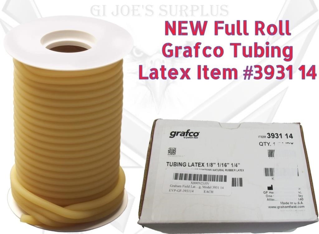 New Grafco Roll Latex Tubing 1/8" 1/16" 1/4" PC3