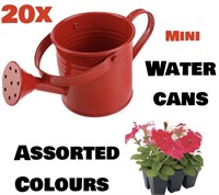 20X WATER CANS  / METAL / MINI ASSORTED COLOURS