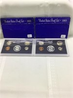 Two 1969 US Mint Proof Sets