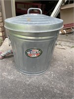 Galvanized Feed Can & Lid  (10 Gallon)