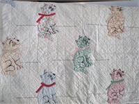 Adorable Handmade Cat Quilt Measures 72" x 84"