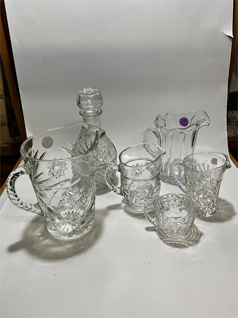 Group of pitchers and a decanter