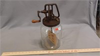 Vintage Glass Butter Churn