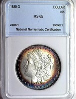1880-O Morgan MS65 $16000 GUIDE